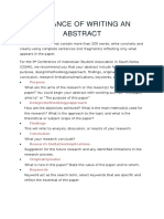 Writing Abstracts for Conference Papers