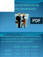 Ejercicios de Proceso de Analisis Jerarquico