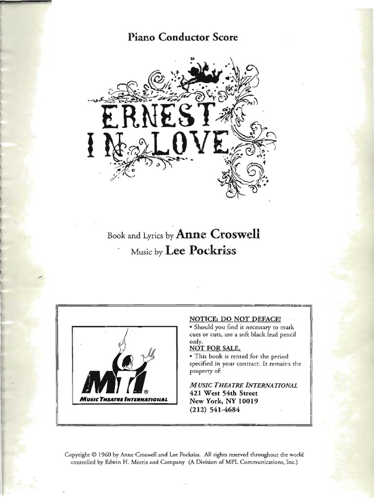 Ernest in Love - PC Score | PDF | Leisure
