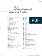 Selected Even-Numbered Homework Problems: Nswers To