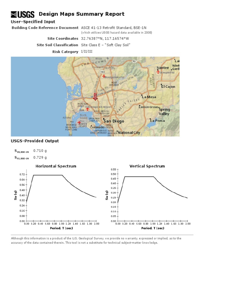 Asce 41 - Bse-1n & Bse-2n Design Maps Report | PDF | United States ...