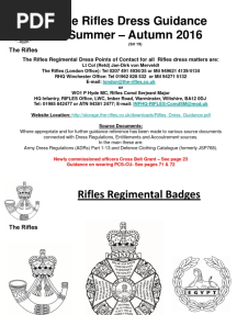 Rifles Dress Guidance