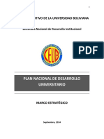 Plan Nacional de Desarrollo Universitario 2014 - 2018