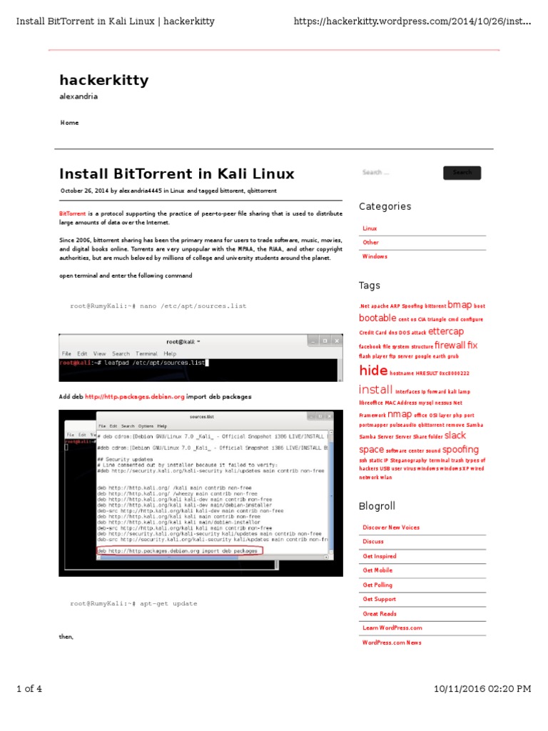 Hackerkitty Install Bittorrent in Kali Linux Hackerkitty PDF