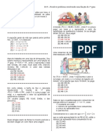 D19 - Resolver Problema Envolvendo Uma Função Do 1º Grau.