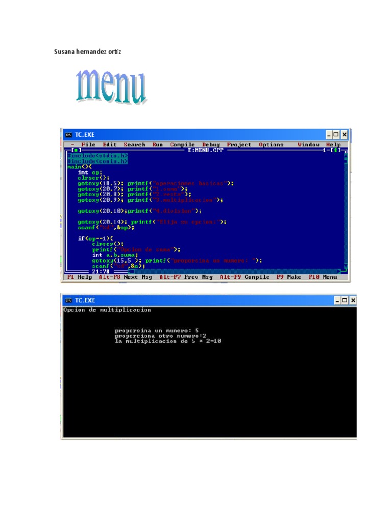 Menu | PDF
