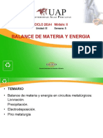 Balance de materia y energía en circuitos metalúrgicos