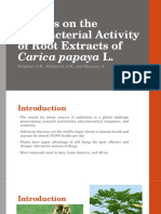 Studies On The Antibacterial Activity of Carica Papaya L. Root Extracts
