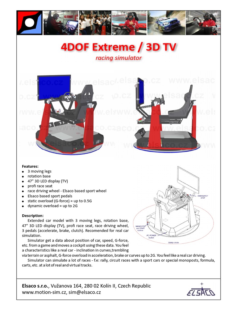 4DOF Extreme Racing Simulator Overview | PDF | Acceleration | Vehicle ...