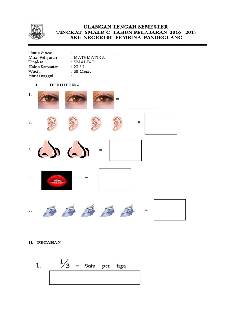 Soal Uts Kls XI SMALB C