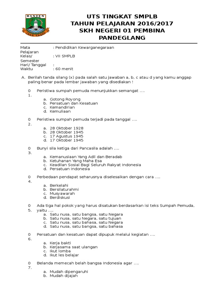 Soal Uts Smplb c