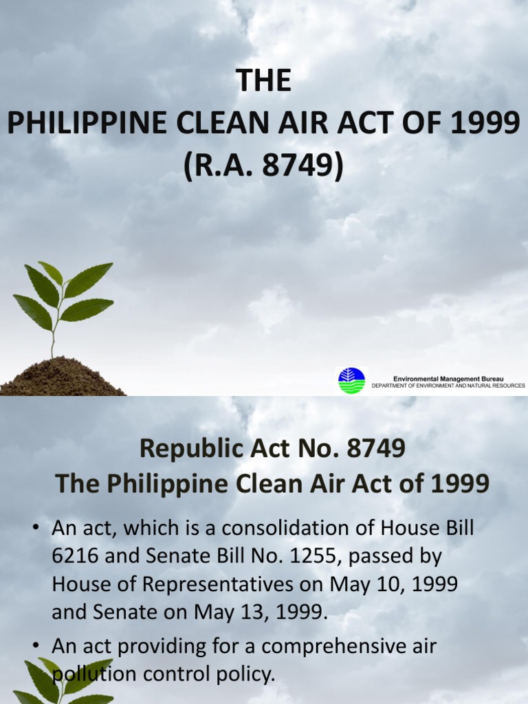Philippine Clean Air Act of 1999 Air Pollution Particulates