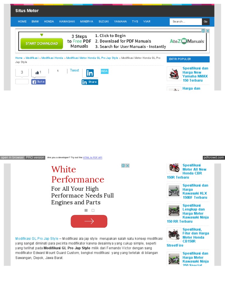 Www Situsmotorbaru Com 2015 05 Modifikasi Motor Honda Gl Pro