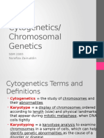 Cytogenetics Chromosomal Genetics Karyotyping (AHB & SBM)