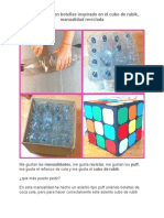 Asiento Puff Con Botellas Inspirado en El Cubo de Rubik