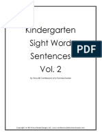 k Sight Word Sentences 2