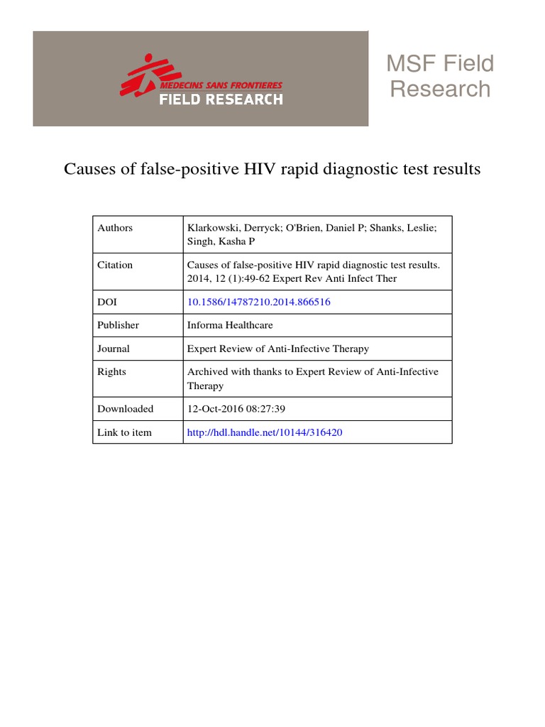 Klarkowski+2014Causes+of+false+positive+HIV+rapid