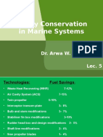Energy Conservation in Marine Systems: Dr. Arwa W. Hussein Lec. 5