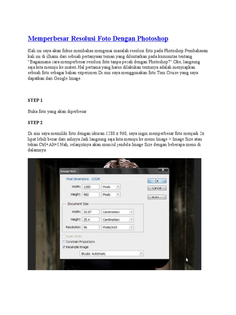 Cara Memperbesar Resolusi Gambar  Di Photoshop Info 