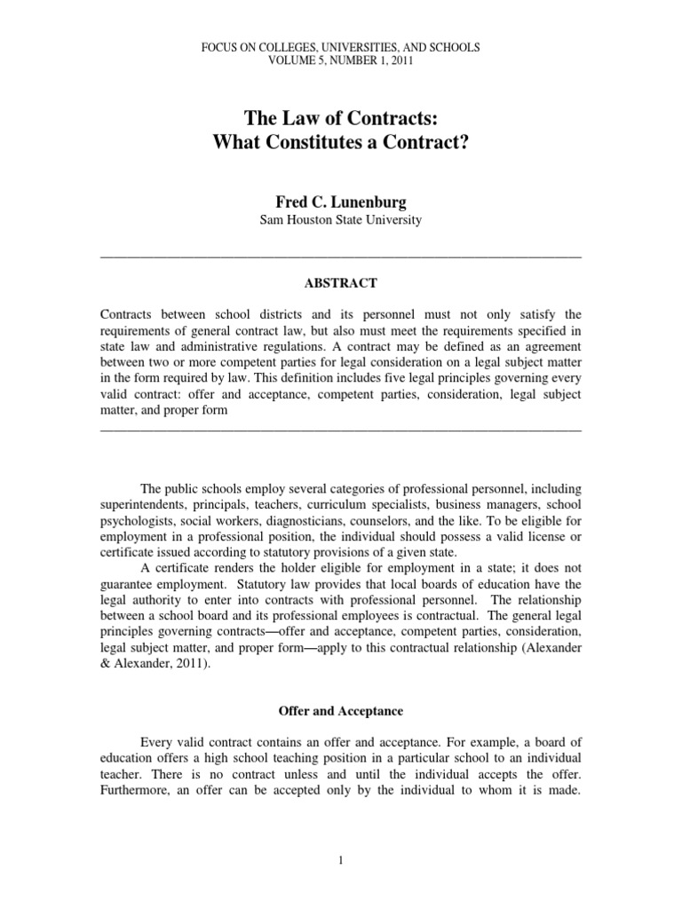 Elements Consideration in Contract Consideration Offer And Acceptance