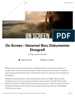 On Screen: Generasi Baru Dokumenter Etnografi - Qubicle