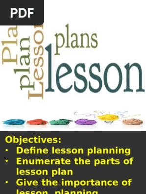 Lesson Planning Powerpoint