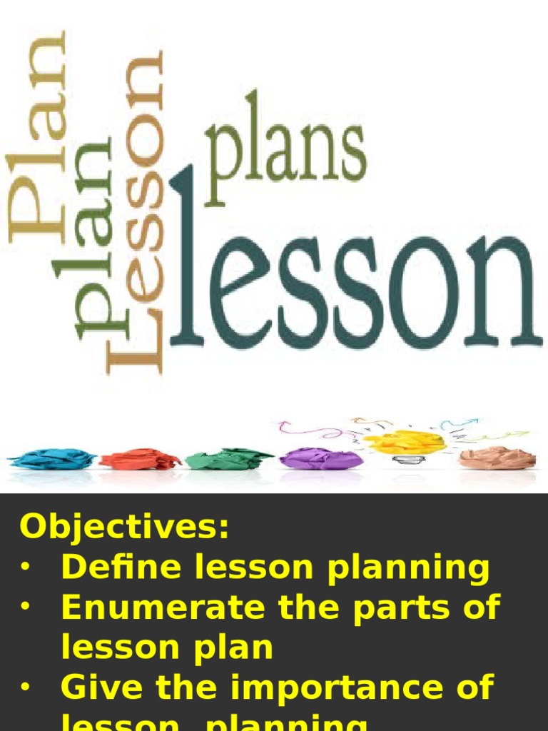 lesson planning presentation ppt