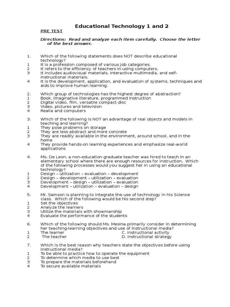 Educational Technology Exam Insights | PDF | Online Chat | Educational ...