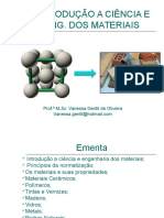 Aula 1 - Introd. A Ciêincia e Engenharia Dos Materiais