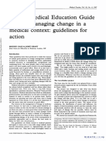 AMEE Guide No. 10 - Managing Change in A Medical Context - Guidelines For Action