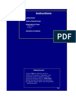 Instructions: Getting Started Choice of Spread Format Interpretation of Charts