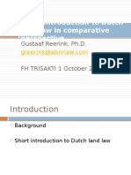 Short Introduction to Dutch Land Law in Comparative - Gustaaf Reerink