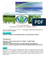 PAWEES 2016: The 15th Conference of International Society of Paddy and Water Environment Engineering