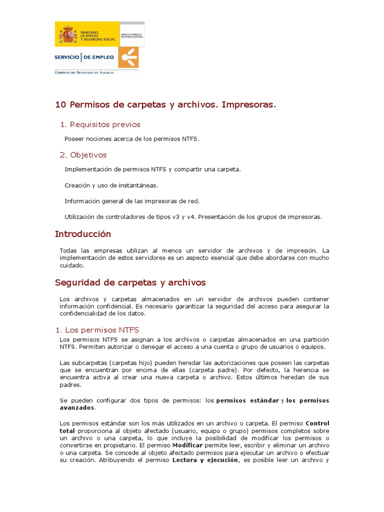 Tema 10 Permisos de Carpetas y Archivos | PDF | Archivo de computadora ...