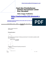 Kumpulan Soal Dan Pembahasan Sistem Persamaan Linier Dua Variabel Libre (1) .