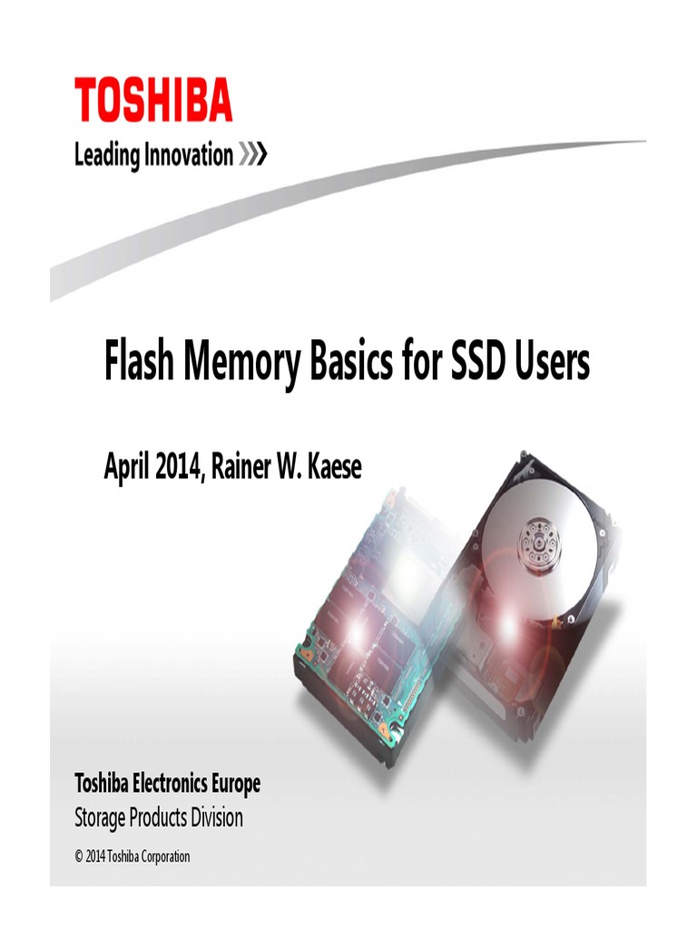 Flash Memory Basics Flash Memory Solid State Drive