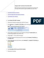 Cara Mengatur Slide Transition Di PowerPoint 2007