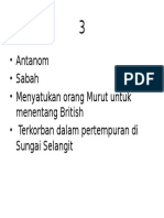 Antanom - Sabah - Menyatukan Orang Murut Untuk Menentang British - Terkorban Dalam Pertempuran Di Sungai Selangit