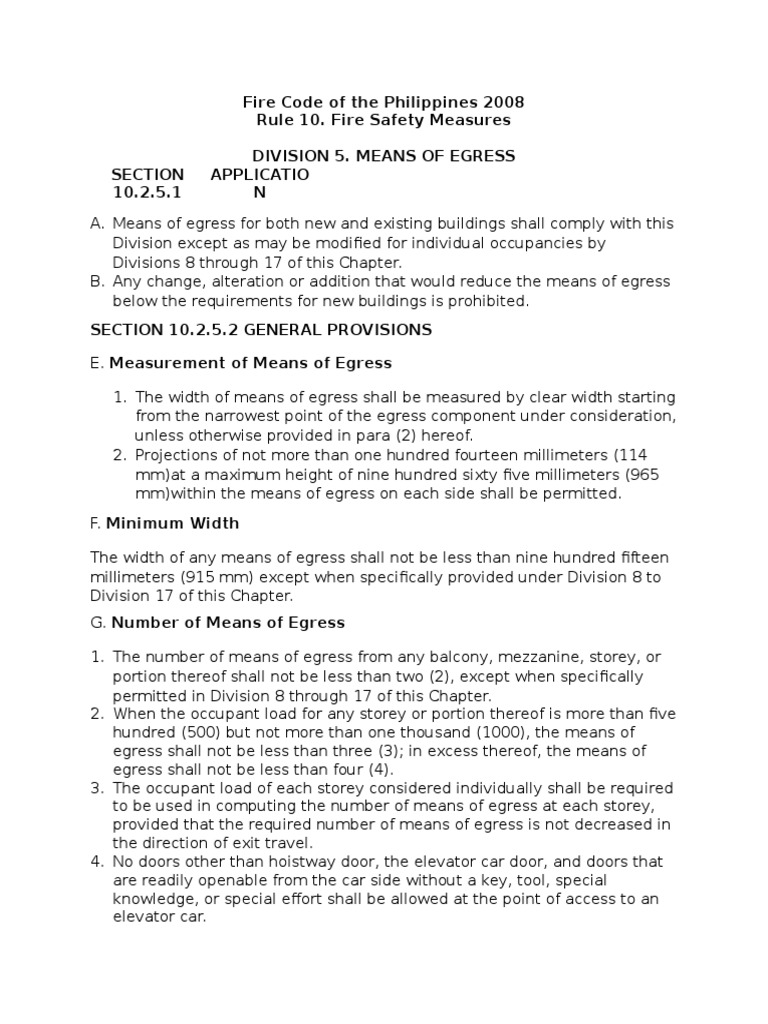 Fire Code PDF Stairs Door