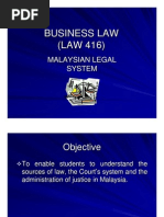 Business Law - Malaysian Legal System