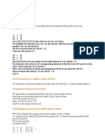 Inverse Matrix of A Regular Square Matrix: (D e F) (G H I)