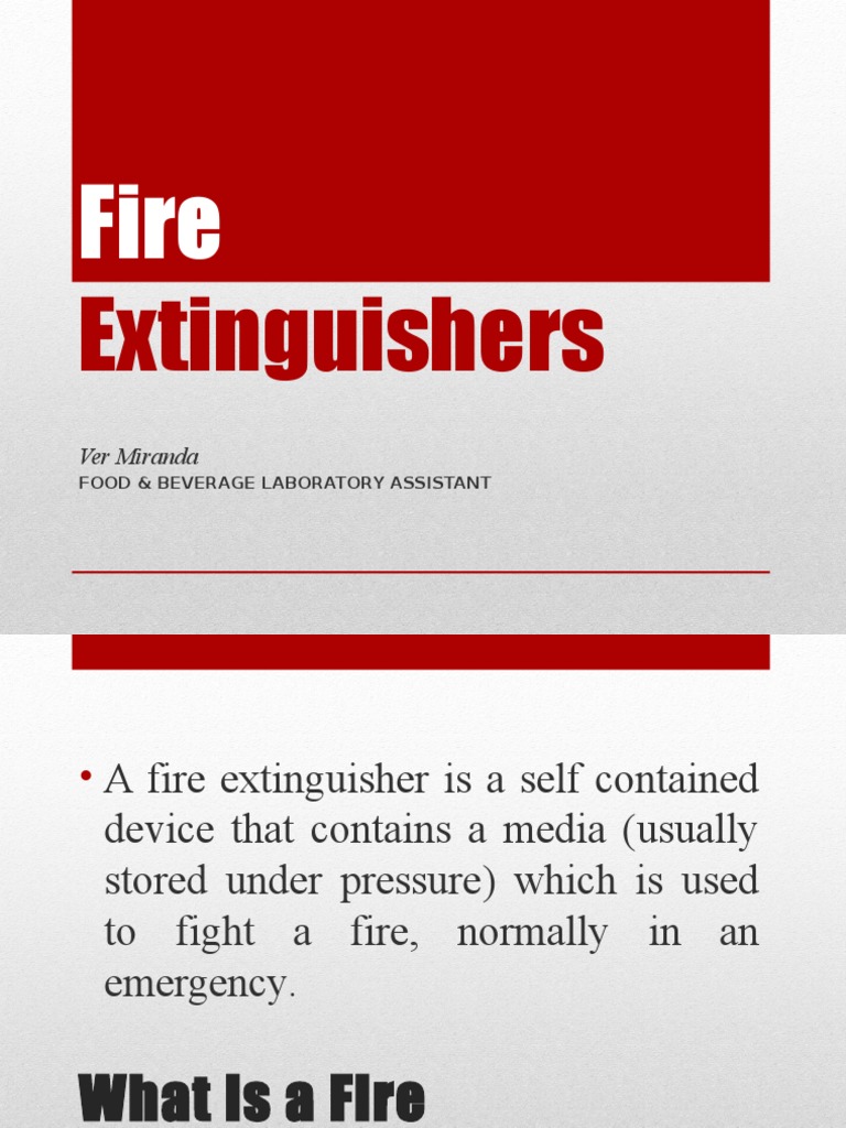 Types and Use of Fire Extinguishers | PDF