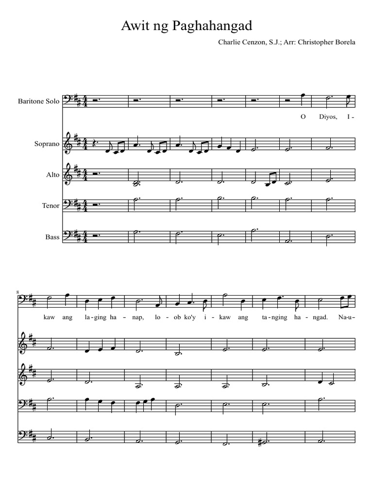 Awit Ng Paghahangad Satb