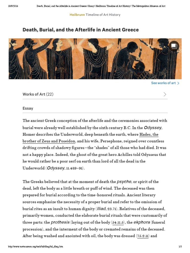 Death, Burial, And the Afterlife in Ancient Greece _ Essay _ Heilbrunn Timeline of Art History