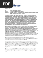 Peace Corps OST IPBS Guidance Acting Director's Cover Letter FY 2014-2015