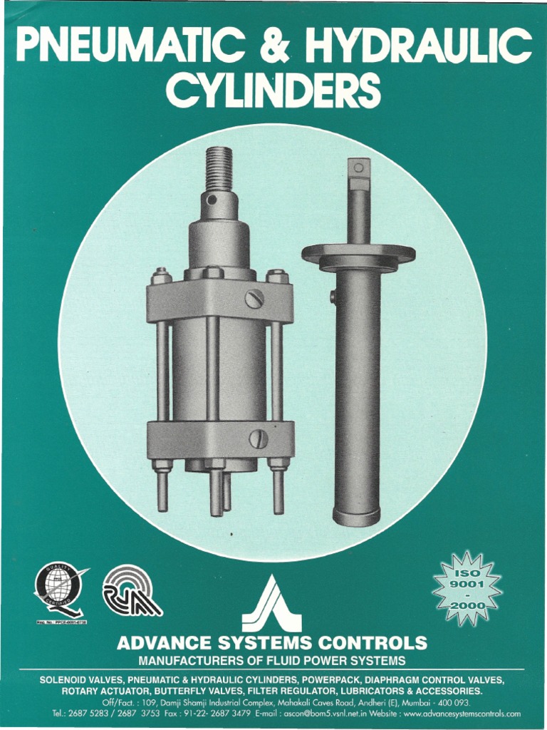 Pneumatic Cylinders & Hydraulic Cylinders Catalogue PDF