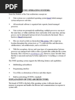 Unix Linux Architecture Questions