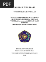 Download pengaruh kadar PVP K-30 terhadap mutu fisik tablet hisap ekstrak wortel Daucus carota L dengan basis sukrosa Dibuat dengan Metode Granulasi Basah by Nurullah Muhammad Yugo Sixten SN327461174 doc pdf