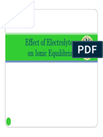 Effect of Electolytes On Chemical Equilibria PDF