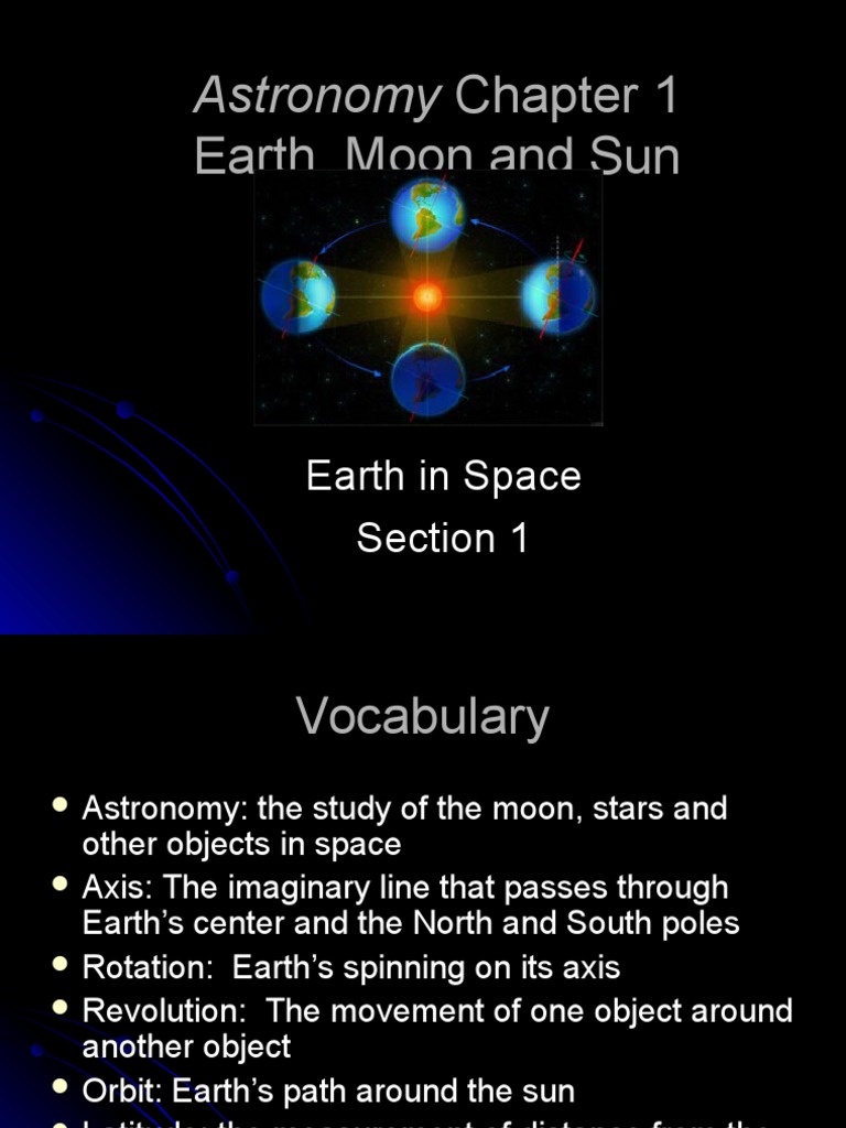 Earth, Moon, and Sun: Astronomy Basics | PDF